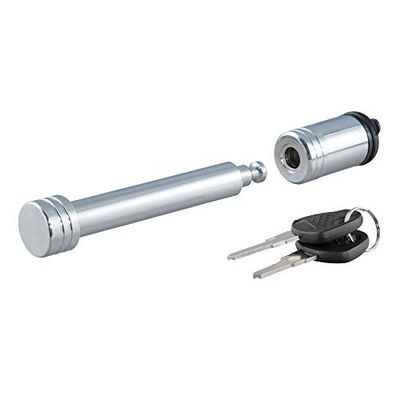 CURT 23528 Serrure d'attelage de remorque, diamètre de Broche de 1,6 cm, Convient pour récepteur de 5,1 ou 6,3 cm