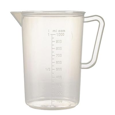 Genware Polypropylene Measuring Jug 1000ml Kitchen Jugs Polypropylene 1 Litre Cooking