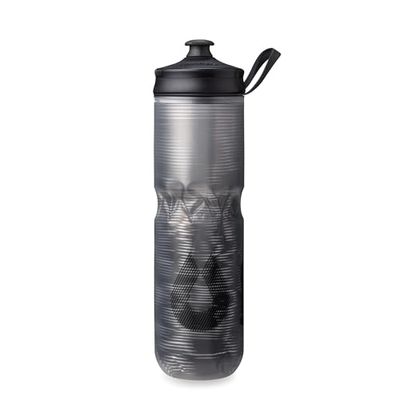 HydraPak Polar Sport Isolerad vattenflaska - BPA-fri, sport och cykel klämflaska med handtag (Pulse svart, 700 ml/24 oz)