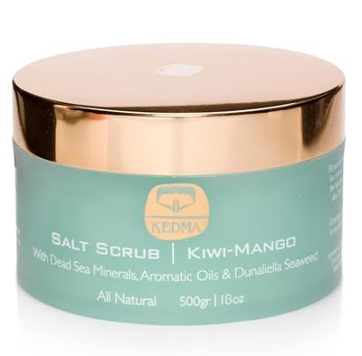 Kedma - Scrub Kiwi-Mango con Sale del Mar Morto - Esfoliante e Nutriente - Per Pelle Morbida e Rivitalizzata - 350g