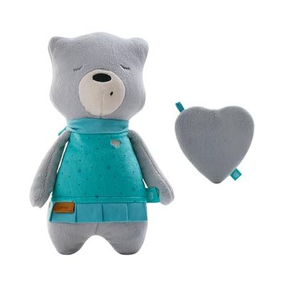 myHummy Lena grijs - de knuffelvriend met rugzak voor warmtekussens of soundmodule, inclusief hartvormige stoffen tas