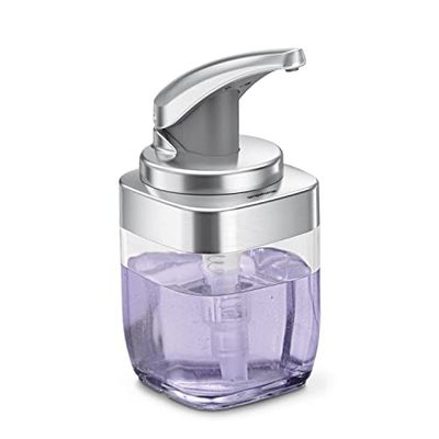 Simplehuman Distributeur de Savon carré à Pompe 440 ML, Nickel brossé