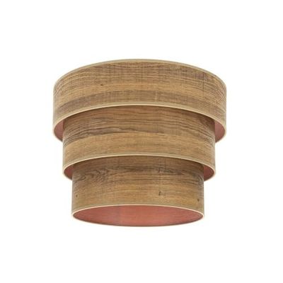 PRENDELUZ Triple abat-jour suspendu E27, bois foncé, dimensions 40 x 20 x 26 cm, idéal pour la décoration et l'ambiance dans les maisons et les locaux.