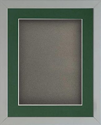 Frame Company Radcliffe Grey 20x16 with Grey BB and Bottle Green Mount for A3