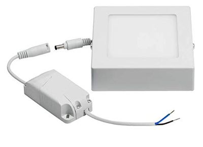 Legkant, LED-installationslampa med krok i aluminium med nätaggregat, 6 W, Warmweiß, 1
