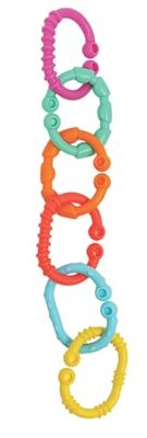 Playgro Brinquedo de suspensão, 24 anéis, a partir dos 3 meses, Loopy Links, multicolorido, 40134