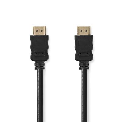 NEDIS Cavo HDMI ™ ad alta velocità con Ethernet, connettore HDMI™ | 4K @ 30Hz | ARC | 10.2 Gbps | 10.0 m | rotondo | PVC | nero | etichetta