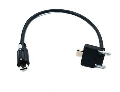 System-S Cavo USB 3.1 Gen 2 da 30 cm tipo C maschio a maschio singola doppia vite angolare up down 10 Gbps 100 W