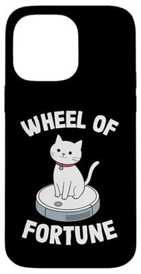 Wheel Of Fortune Robot Vacuum Cleaner Funny Cat Case for iPhone 14 Pro Max