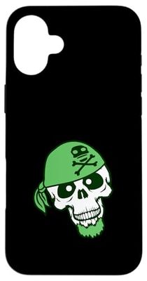 Chapeau de Pirate Squelette Halloween Foulard drôle Bande dessinée Coque pour iPhone 16 Plus