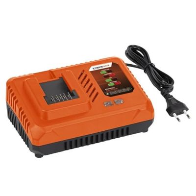 Chargeur de Batterie Powerplus Dual Power 4 A POWDP9051 - pour Batteries de 20 V et 2x20 V - Outils de Bricolage sans Fil de 20 V et 40 V - Plateforme de Batterie