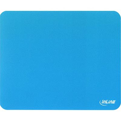 InLine 55457B muismat (blauw, monoton, universeel, 220 ' mm, 180 ' Mm, 0, 4 ' Mm)