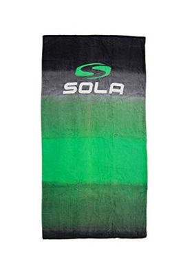 Sola Toalla de Terciopelo, Unisex, Negro/Verde, 75 x 150 cm