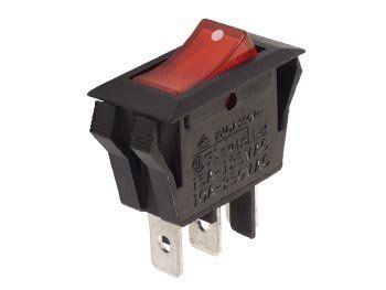 Jec R902/A tuimelschakelaar 10A-250V Spst On-Off, met Temoin Neon Oranje