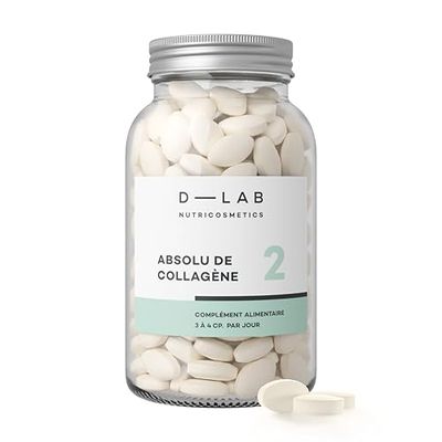D-LAB Absolu de Collagène Marin | 2,5 Mois de Complément Alimentaire Anti-Âge | Atténue Visiblement les Rides, Raffermit et Lisse la Peau, Stimule la Production Naturelle de Collagène