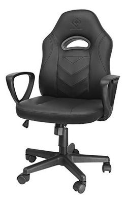 DELTACO Silla clásica para Juegos (tamaño Junior, Piel sintética, ergonómica, Altura Ajustable), GAM-094