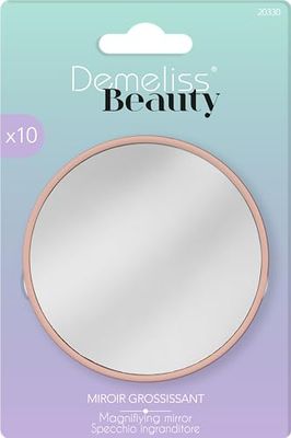 Demeliss Beauty – Espejo Ventosa – Lupa de Aumento X10 – Maquillaje y depilación preciso