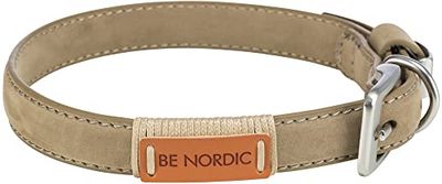Be Nordic Collare, Pelle, S: 35 cm – 41 cm, 15 mm, Sabbia