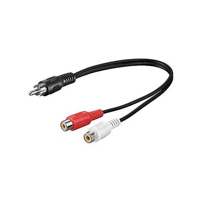 Goobay AVK 105-020 0,2 m cabo de áudio 0,2 m RCA 2 x RCA preto - Cabos de áudio (RCA, 2 x RCA, 0,2 m, preto)