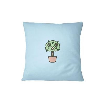 Bona Basics, Funda de cojín Decorativa, decoración del hogar, para sofá, cafetería, Tamaño: 60x60 cm, Color: Azul Claro