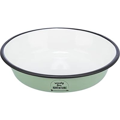 Karmnik, Emalia/Stal nierdzewna, Zielony, 0,2 l/ø 12 cm