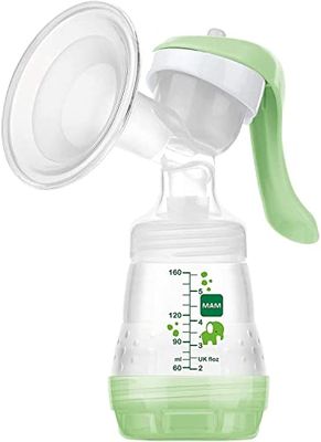 MAM Manual Breast Pump, Soft Silicone Breast Pump with 'One Size Fits All' Funnel, Baby Feeding, Newborn Essentials, (Designs May Vary)