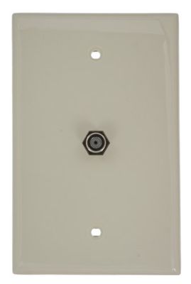 Leviton 40539-MT - Conector de pared de video de tamaño mediano, conector F, almendra clara Leviton