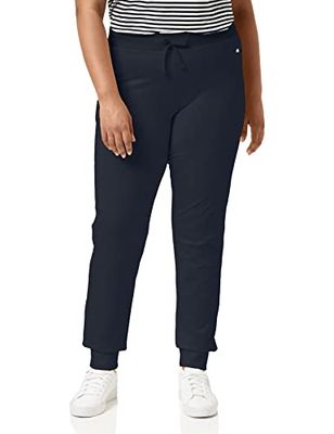 Champion Damskie amerykańskie klasyczne spodnie dresowe z logo C, prążkowane mankiety, Blu marino, XS