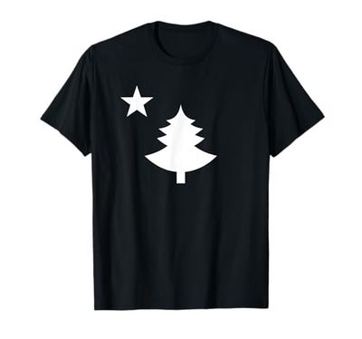 Old Maine State 1901 - Bandiera con albero di pino e stella Maglietta