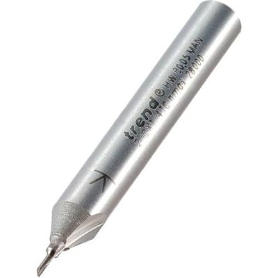 Trend 46/260 x 1/4TC rolamentos Guided Cove cortador 6,3 mm raio, prateado