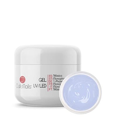 UV Gel Trifasico 30ml para uñas de gel - UV/LED Gel 3 en 1 de Outlet Nails - Viscosidad Media