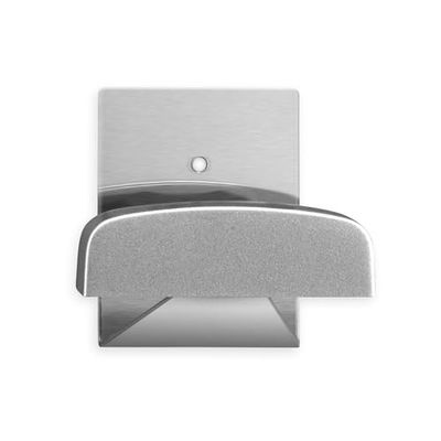 Colgador Adhesivo de Base metálica Cromado Mate, Ideal para organizar Espacios y Mantener Orden en el hogar o la Oficina.