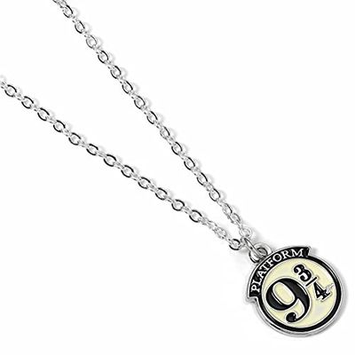 Harry Potter - Colgante y Collar Chapado en Plata de Ley 9 3/4