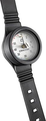 CRESSI Wristband Depht Gauge White Metric Profondimètre Analogique Durable au Poignet Unisex-Adult, Noir/Blanc, Taille Unique