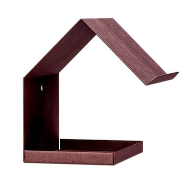 Alberts 355074 Casa para pájaros con tejado puntiagudo - Caja nido de acero en varios colores de moda - Nido para pájaros para colgar o colocar - 145 x 150 x 180 mm