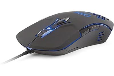 Okänd DR1TECH Guardian spelmus med kabel – 7 knappar för upp till 3 200 DPI – Lätt och hållbar design – Ergonomisk spelmus för PC/PS4/XBOX, svart