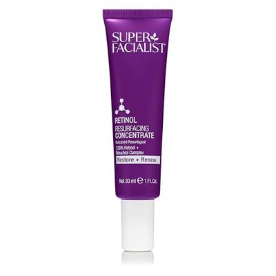 Super Facialist Retinol Resurfacing Concentrate – Anti-Ageing Serum with Retinol for Smoother, Brighter Skin, Targets Fine Lines & Texture, Night Treatment, 30ml
