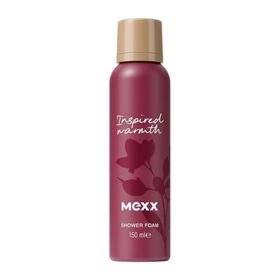 MEXX Inspired Warmth Mousse Doccia, Accogliente, Fragranza Ambrata, Energizzante, 89% Ingredienti di Origine Naturale, Formula Vegana, 150ml (5oz)