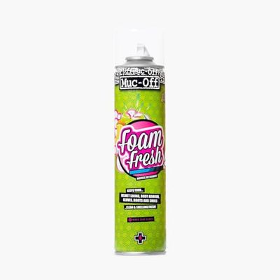 Muc-Off Foam Fresh, 400 ml - Detergente Schiumogeno Istantaneo con Aroma Citric Burst - Detergente Elimina Odori per Pulizia Caschi Moto, Imbottiture, Guanti e Stivali