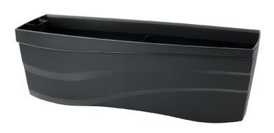 Eda Plastiques 10999 G.GF SX4 Océana blomlåda, polypropylen, 89,5 x 33 x 30 cm, antracitgrå