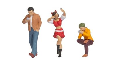 Noch H0 Funny-Scenes « Smombies » H0 - Figurines Amusantes pour l'écartement de Voie H0 - Kit pour modélisme et Diorama