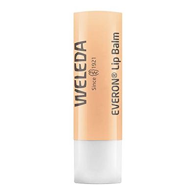 Weleda – Protector Labial Everon, Bálsamo Natural, Nutre y Regenera los Labios Secos y Agrietados, con Aceite de Jojoba, Brillo Natural, Aroma Vainilla y Rosas – 4,8 g