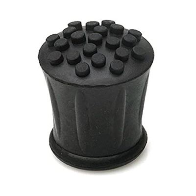 Merriway BH05580 (4 Pcs) Heavy Duty Rubber Walking Stick Ferrule Protectors Cane Tips, 12mm (1/2 inch) Black - Pack of 4 Pieces