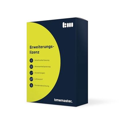 Timemaster Digital Time Attendance System, License Extension for 10 Additional Employees for Employee Management and Booking