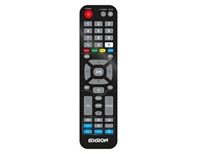 Edision Universele afstandsbediening EDI-RCU 4 Learn, origineel, programmeerbaar, 2in1 TV & ontvanger, Picco T265, Picco T265+, Nano T265+, Picco T265+, Picco T265 pro, PING T2/C, Proton S2, Picco T2