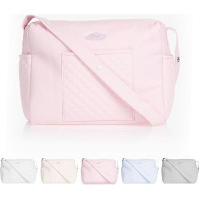 BABIDU Gevoerd moederschap, ideaal voor ziekenhuis en kinderwagen, praktisch en elegant design, moedertas, uniseks, volwassenen, Roze