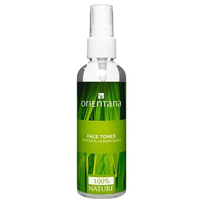 Orientana - Tónico Facial Natural Jengibre & Lemongrass | Aloe Vera sin alcohol | Hidratante facial vegano antienvejecimiento para mujeres | Calmante Irritaciones Hidratante | Piel Mixta - 100ml