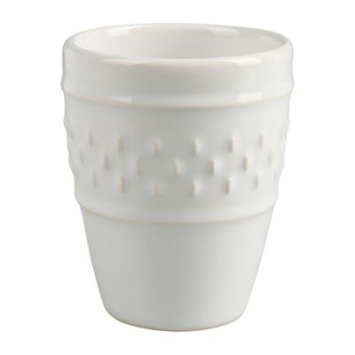 Gobelet 9 cl Faïence Gamme GRAIN DE RIZ Ø 5.5 cm H 7 cm Coloris Blanc