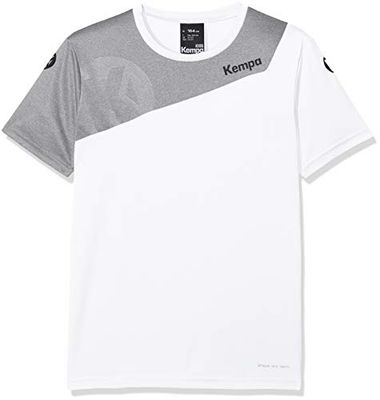 Kempa Core 2.0 Maillot Mixte Enfant, Blanc/Dark Gris Mélange, FR : XXS (Taille Fabricant : 140)