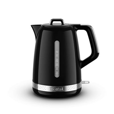 Tefal Soleil Electric Kettle – 1.7L, 3000W Fast Boil, Cordless with Double Viewing Window, 360° Rotational Base, Precise Spout, Removable Anti-Scale Filter, in Glossy Premium Black - KO3258G0